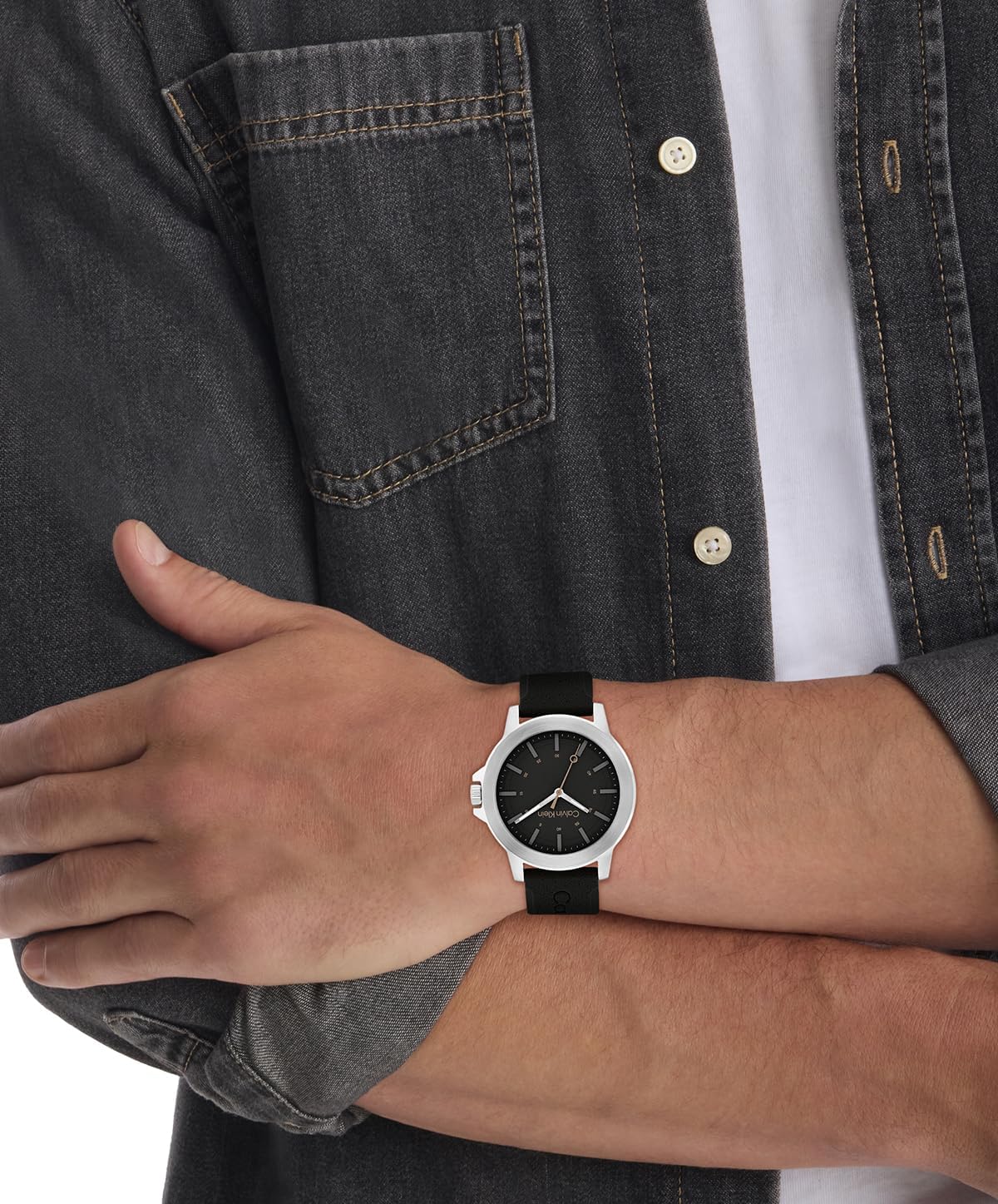 Calvin Klein Reloj para hombre CK Reset - Reloj de cuarzo de 42mm 3H - Correa de silicona deportiva - Resistencia al agua 30 metros – Joya de moda premium con un aspecto audaz - Regalo para él