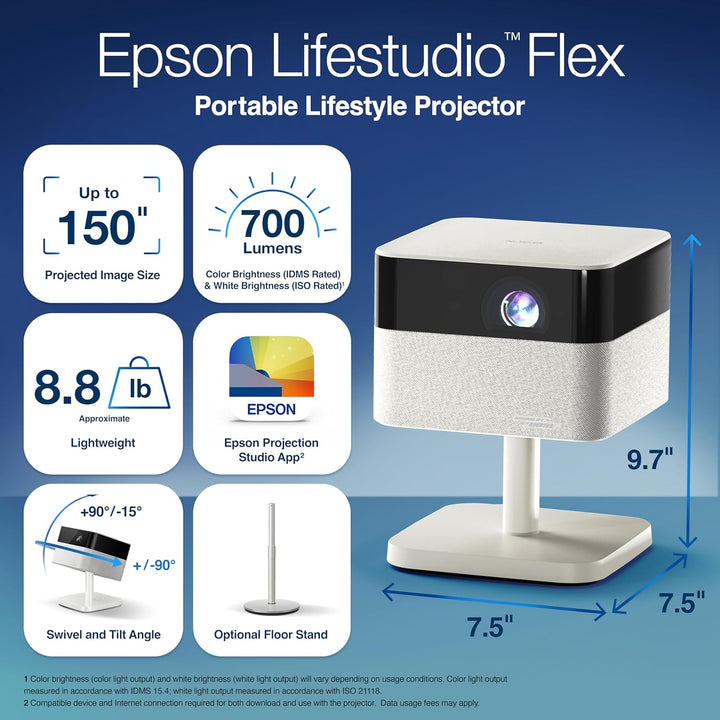 Epson Lifestudio Flex - Proyector de estilo de vida portátil Full H...