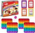 Juego de palabras visuales, tarjetas de lectura y juguetes para ansiedad