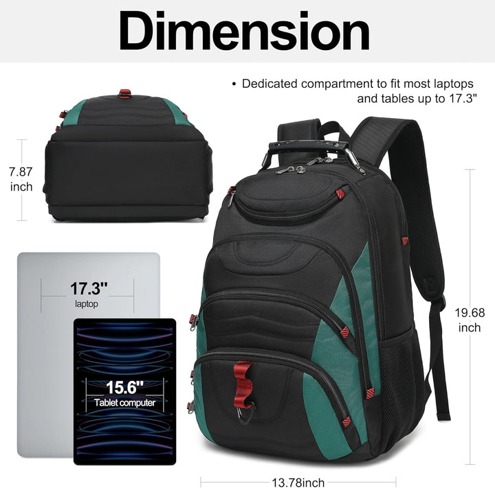 Mochila para laptop Boavan para hombres (Negro, 15.6 pulgadas), Ele...