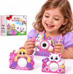 Cámara para niños para niñas Juguetes Regalo: Regalos para niñas de 3, 4 y 5 años, cámara digital rosa para selfies, regalo de cumpleaños de Navidad para niñas, cámaras de juguete para niños pequeños
