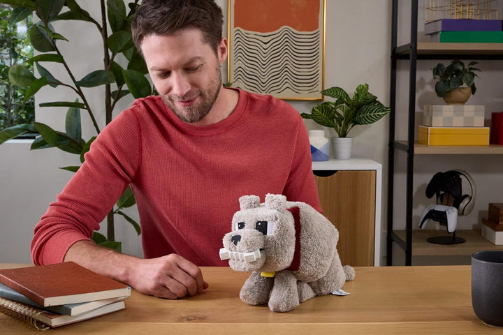 Mattel Minecraft Dennis The Wolf - Juguete de peluche con