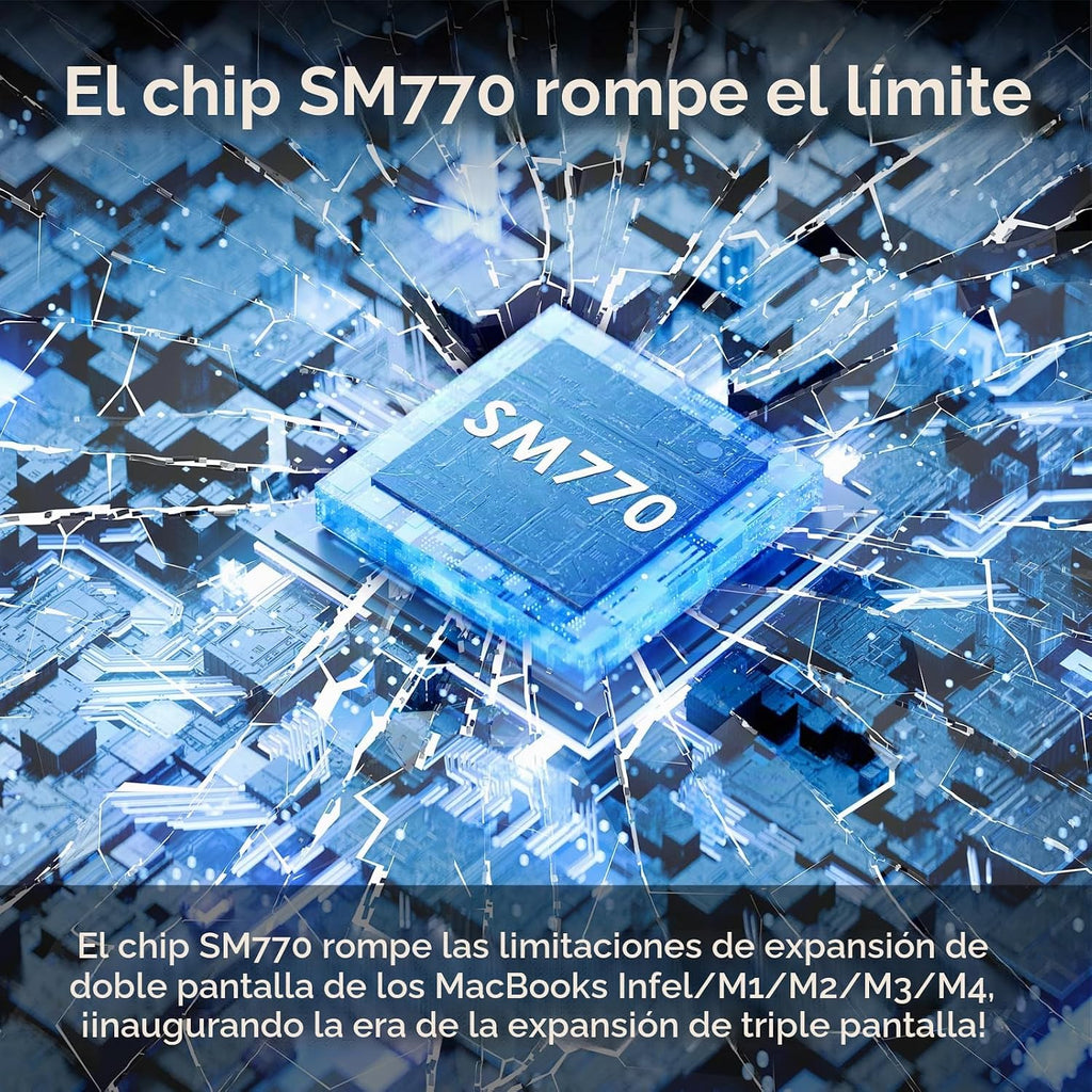 WAVLINK Estación de acoplamiento para portátil, base SM770, triple HDMI