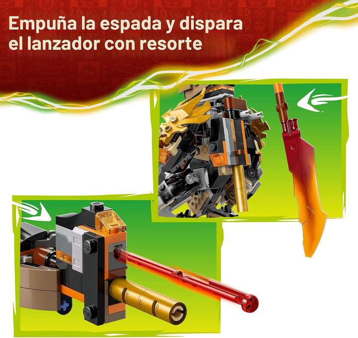 LEGO NINJAGO Cole's Mission Mech &amp; Dragon Zane - Juguete de...