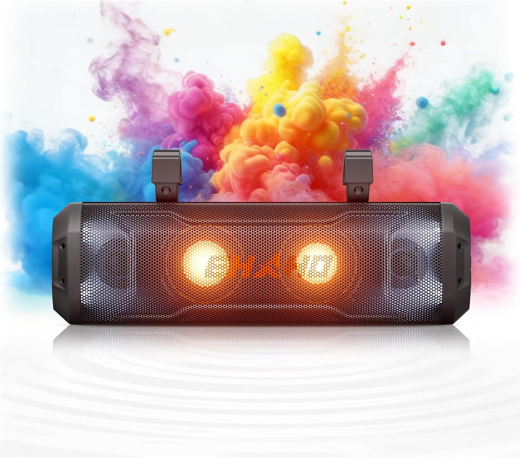 Ehaho - Barra de sonido UTV de 17 pulgadas, altavoz de carrito de golf Bluetooth con luces de fiesta RGB