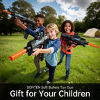 SOFITEN Pistola de juguete eléctrica potente rifle de francotirador automático con bala suave, equipado con alcance, 2 cargadores extendidos (*18), chaleco táctico, regalos de cumpleaños de Navidad y Año Nuevo para niños, adolescentes y adultos
