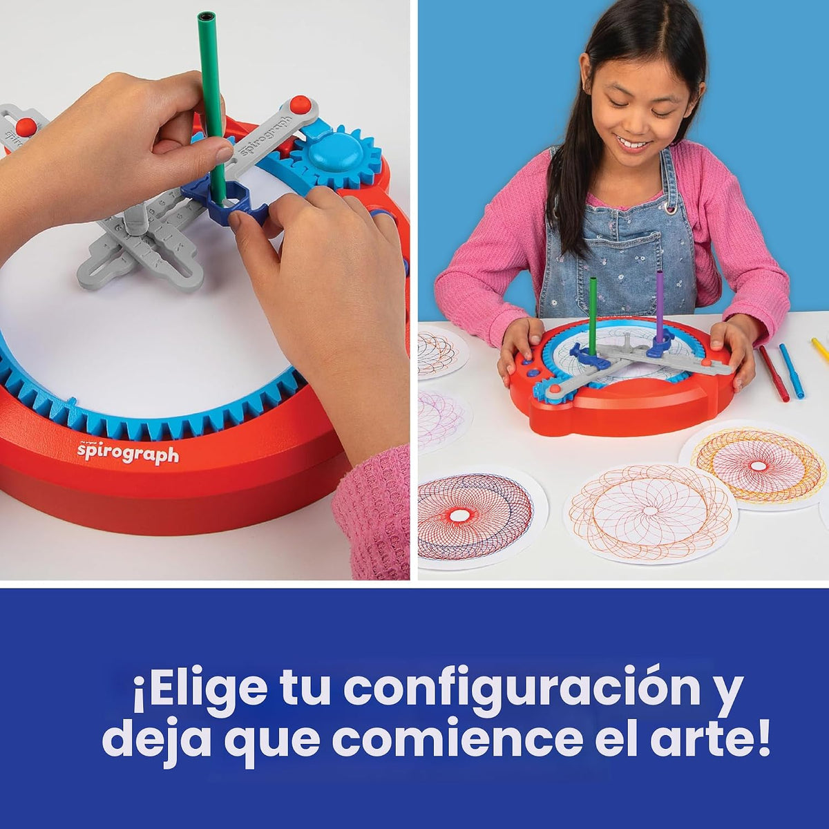 Máquina Eléctrica Spirograph - Artes y Manualidades, Juguetes para Niños, Suministros de Arte, Suministros de Manualidades, Juego de Dibujo, Arte en Espiral, Kit de Diseño de Engranajes Clásico