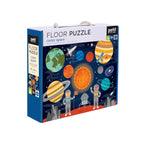 Petit Collage Rompecabezas de piso con espacio exterior de 24 piezas, rompecabezas grande para niños, rompecabezas completo del espacio exterior mide 18 x 24 pulgadas, es una gran idea de regalo para mayores de 3 años