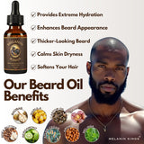 Kit de aseo de barba Melanin Kings para hombres - Fórmulas con ingr...