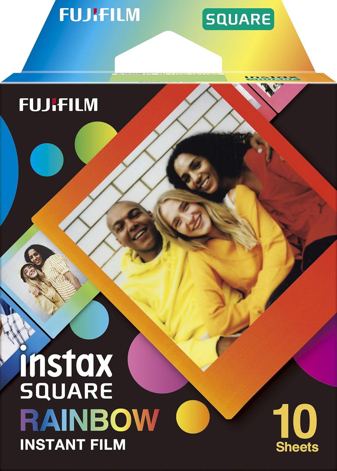 FUJIFILM instax Square Rainbow Film (10 exposiciones) y película ne...