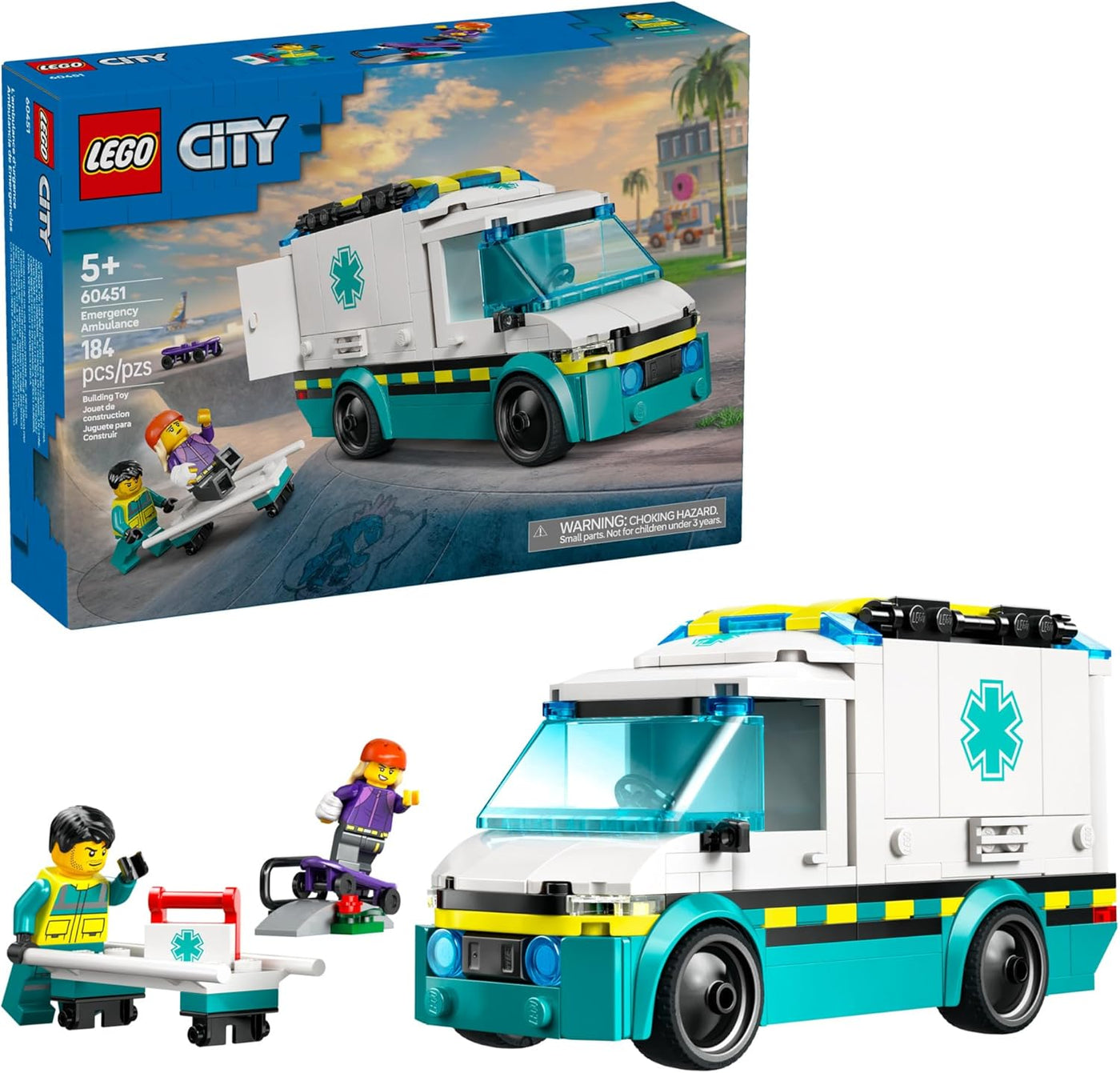 LEGO Juguete de ambulancia de emergencia urbana Juguete