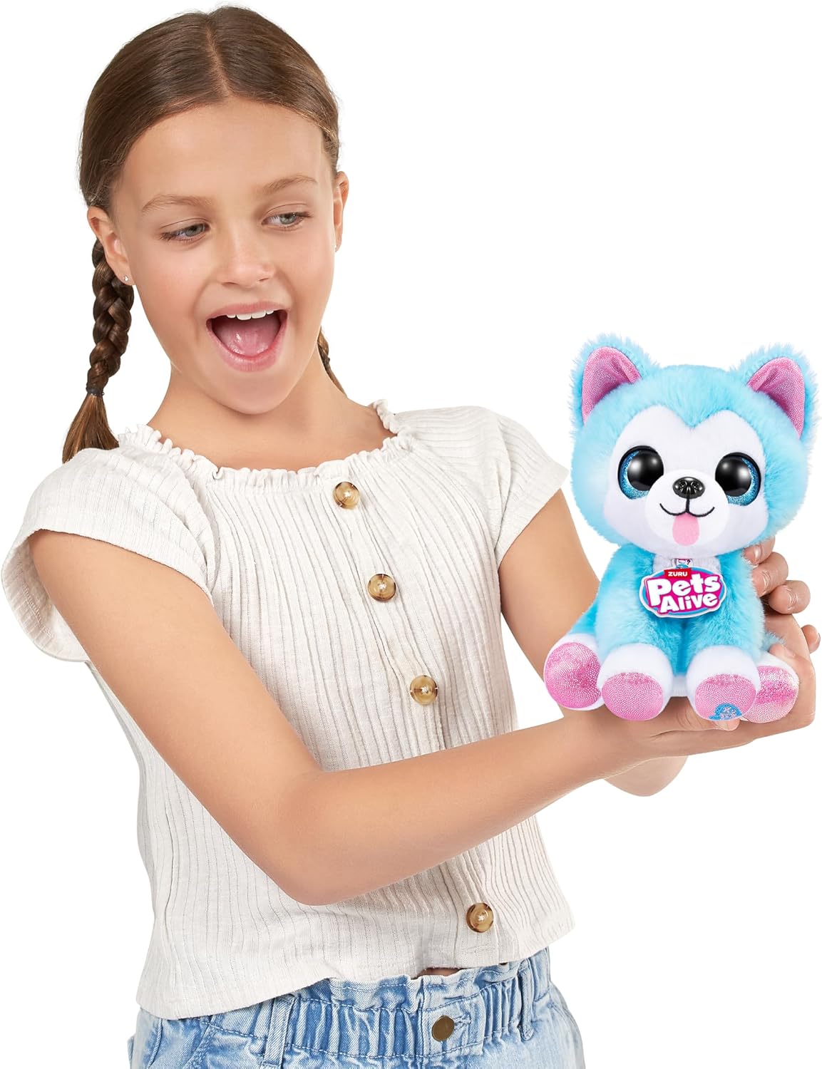 Pets Alive Pet Shop Surprise S3 Rescate de Cachorro (Perro Wole) de ZURU, Perro Sorpresa de Peluche, Peluche Ultra Suave, Sorpresas Compuestas en el Interior, Mascotas de Juguete Interactivas, Función