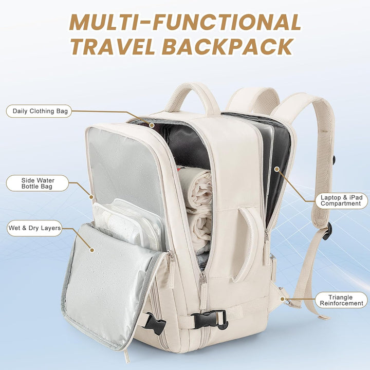 Mochila de viaje Beraliy aprobada por aerolíneas para hombres y muj...