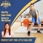 Juego de baloncesto silencioso y aro – Sobre la puerta, juego silencioso para niños, fácil montaje con clip, incluye baloncesto de espuma de 6 pulgadas