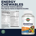 KAL Suplementos energéticos mejorados, multivitamínico, Mango piña, 60 unidades (1 paquete)