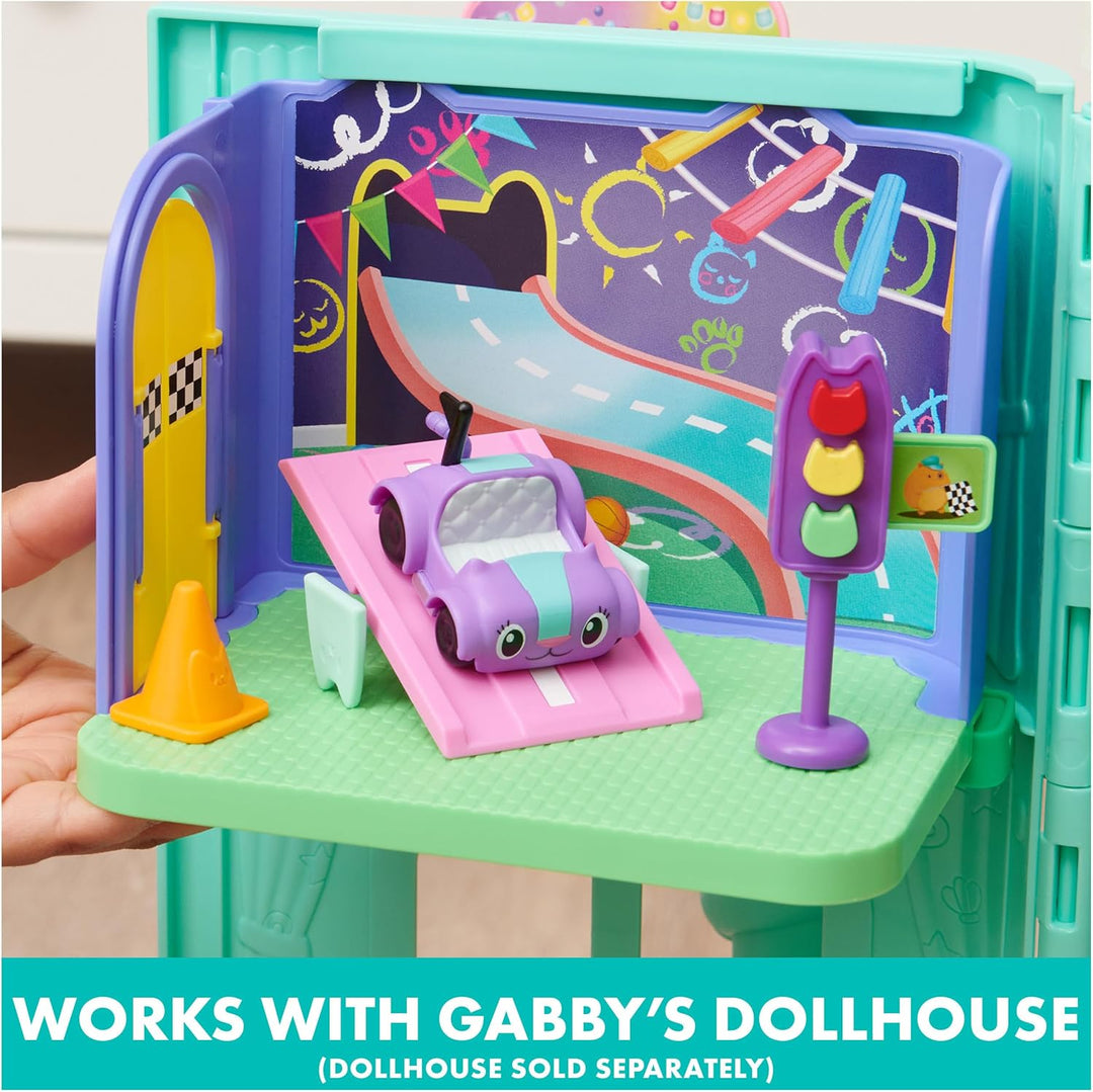Gabby's Dollhouse, Carlita Purr-ific Sala de juegos con coche d...