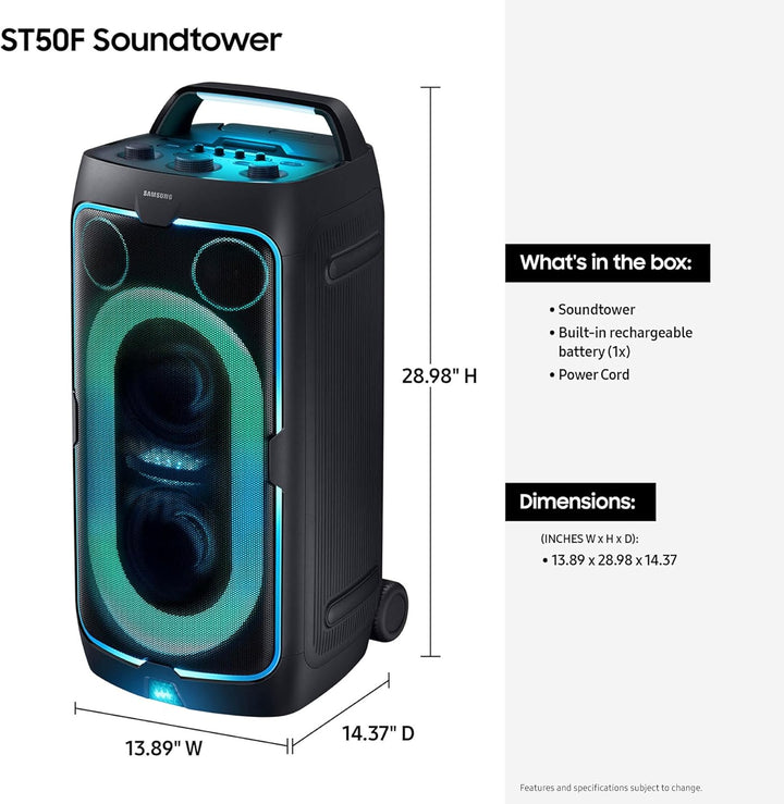 Samsung Sound Tower ST50F Altavoz portátil para fiestas con batería...