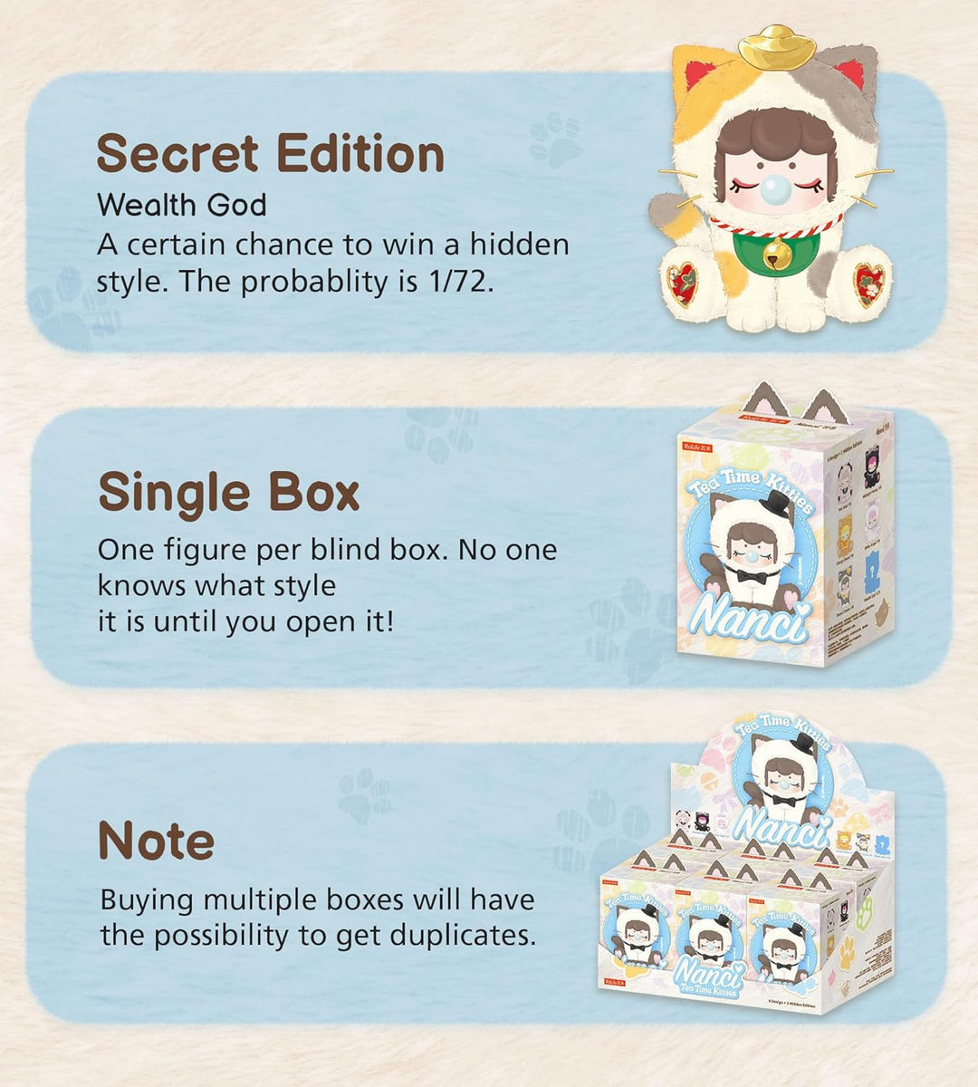 Rolife Nanci Blind Box - Serie de té de la tarde de gato