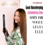 ELLA BELLA® Plancha plana de titanio para alisar el cabello, delgad...