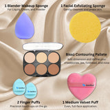 Kit de maquillaje Paleta de contorno Bissú + Puff de terciopelo + 2...