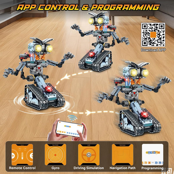 Robot de construcción de juguete con luces juego de
