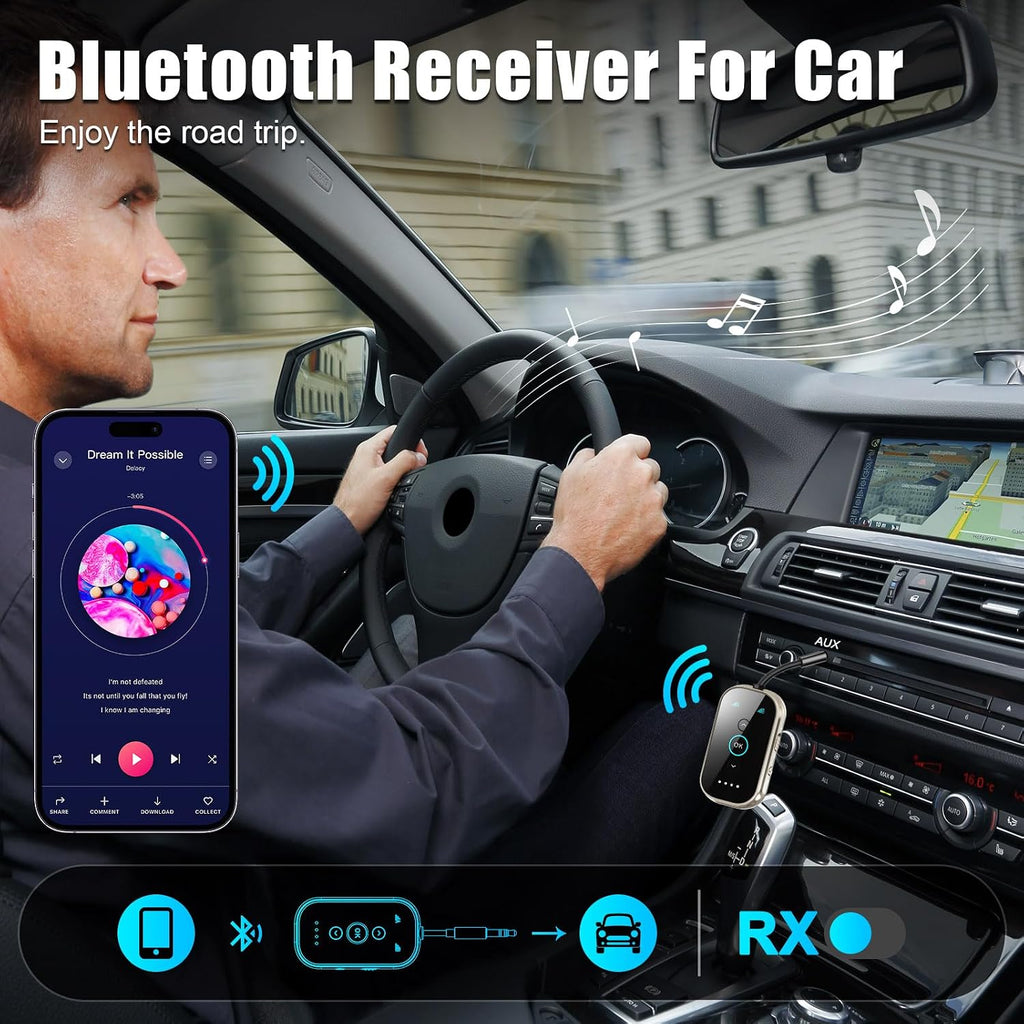 Receptor transmisor Bluetooth 6.0 - Adaptador de audio inalámbrico para