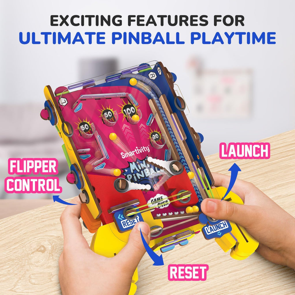 Smartivity Mini Pinball Machine DIY STEM Toy para Kids 6-12 Years
