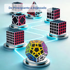 Juego de cubos de velocidad de 2 x 2, 3 x 3, 4 x 4, 5 x 5 pulgadas, megaminx, cubo piramidal