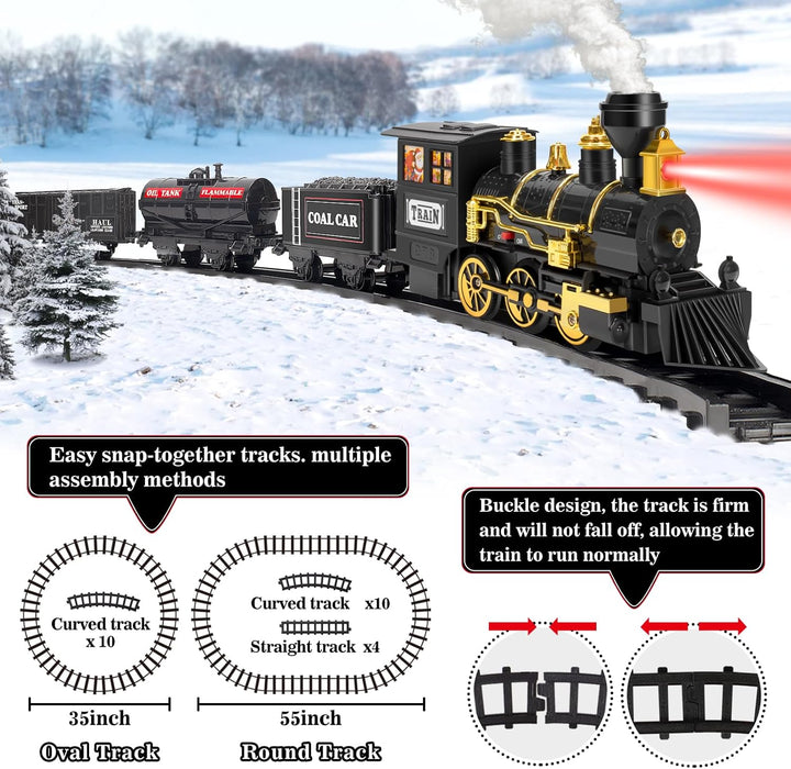 Gloween Tren para árbol de Navidad Juegos de tren de