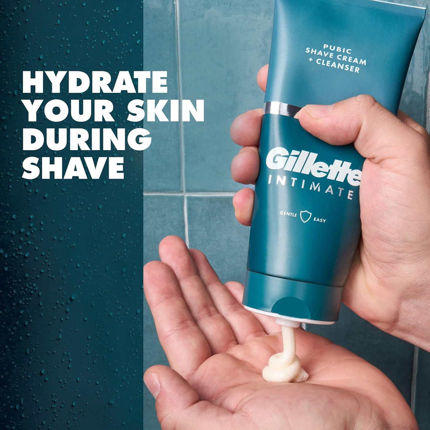 Gillette Intimate 2 en 1 Crema de Afeitado Púbico + Limpiador, Fórm...