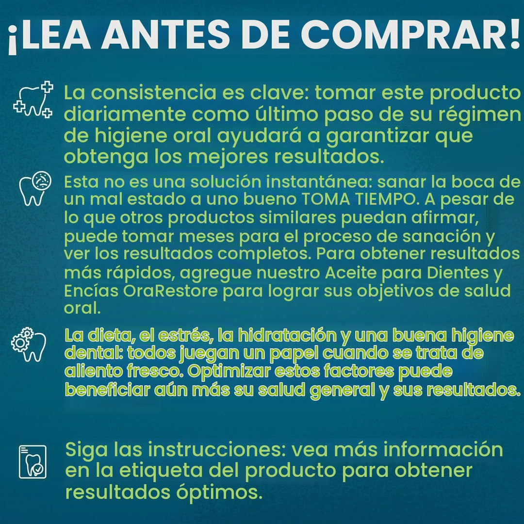 Probióticos orales para el tratamiento del mal aliento bucal para a...