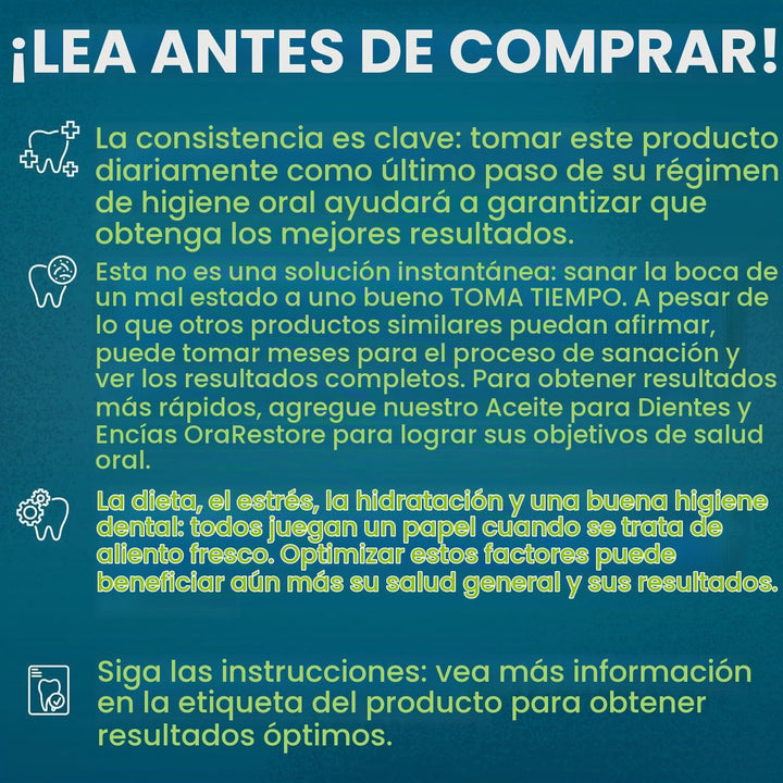 Probióticos orales para el tratamiento del mal aliento bucal para a...