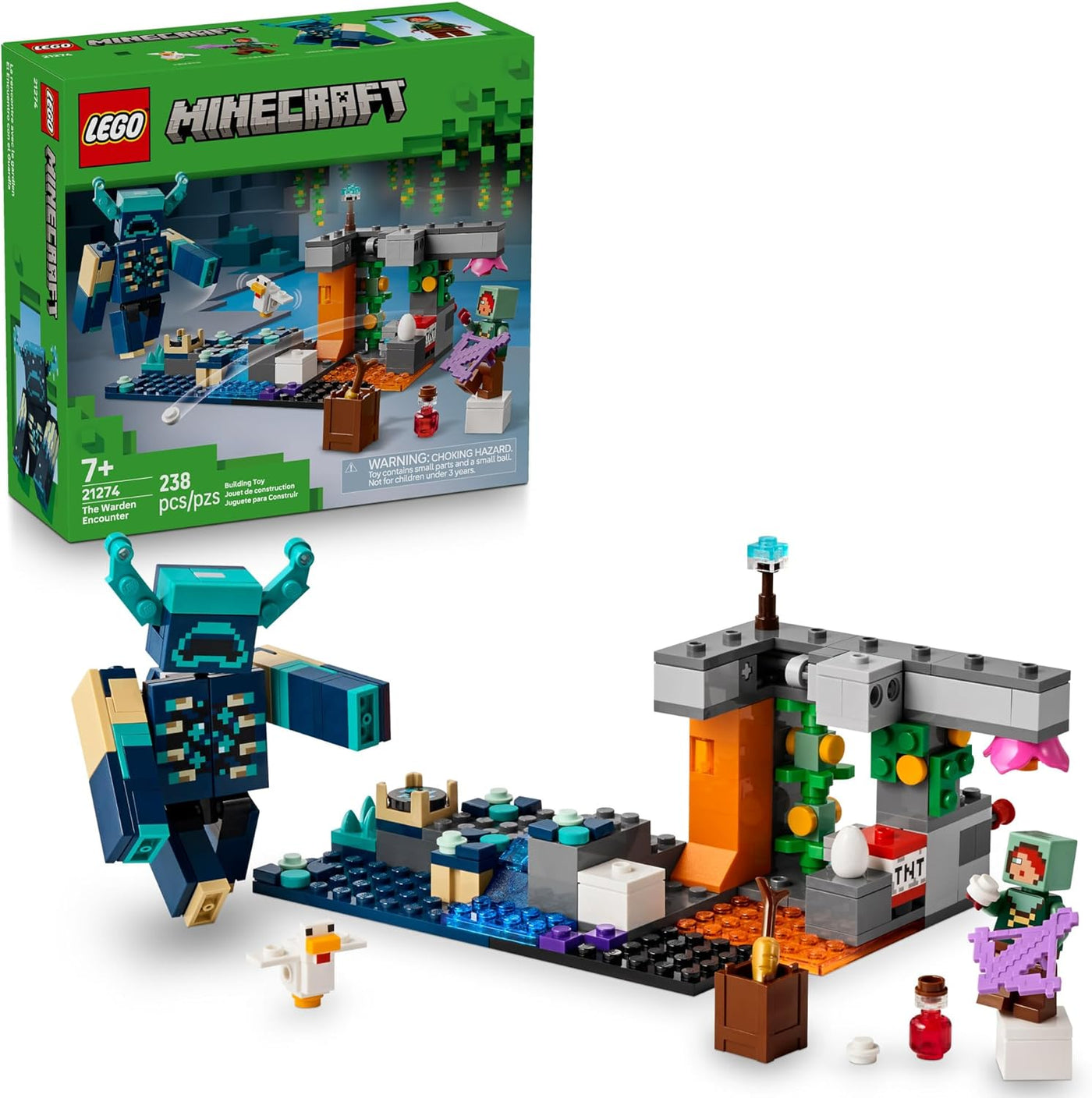 LEGO Minecraft The Warden Encounter - Juego de