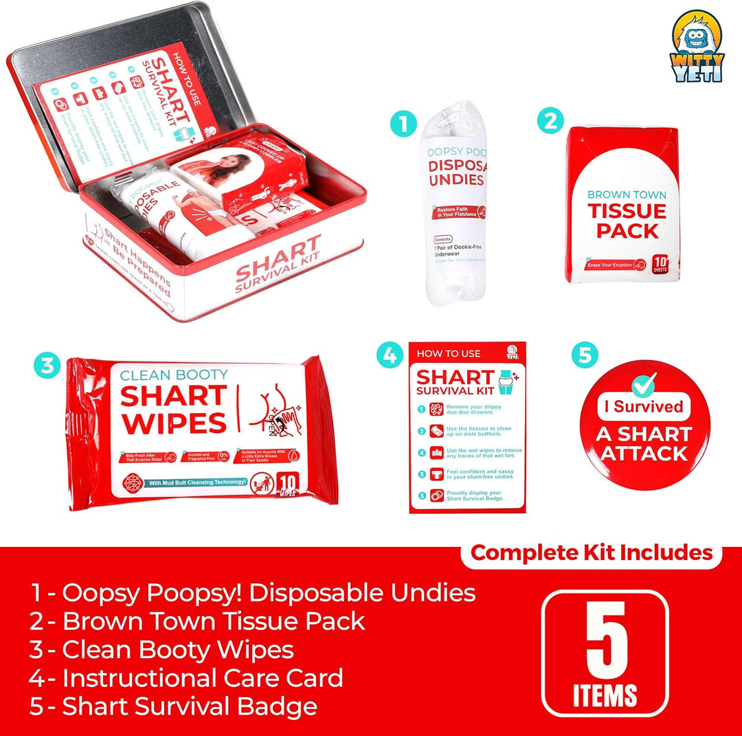 Divertido kit de supervivencia Shart de Witty Yeti El