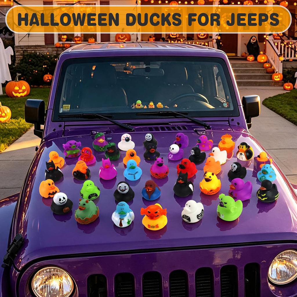 Patos de Halloween para Jeeps - Juego de 50 patos de goma para Halloween a