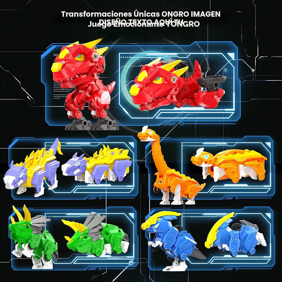 5-en-1 Dino Robot, STEM Building Toy con Triceratops para Kids 6+