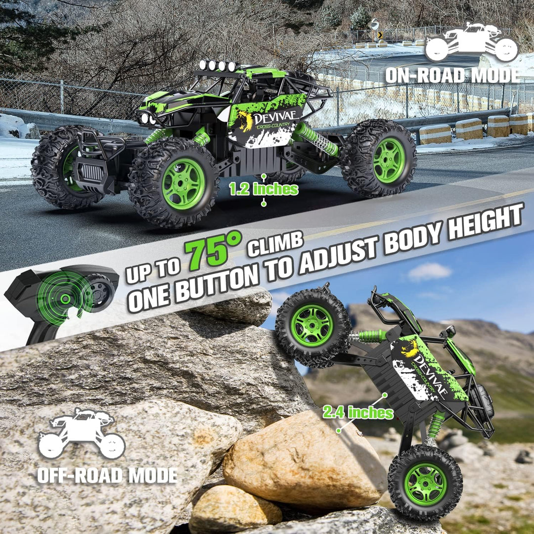 CROBOLL Autos RC grandes 1:12 para niños con función de elevación m...