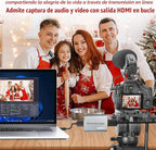 Tarjeta de captura HDMI USB 3.0 con entrada y bucle 4K60, captura de juegos de latencia ultra baja 1080P60 para transmisión, Plug & Play con entrada de micrófono/audio, compatible con PS5/Xbox/Switch/PC/OBS
