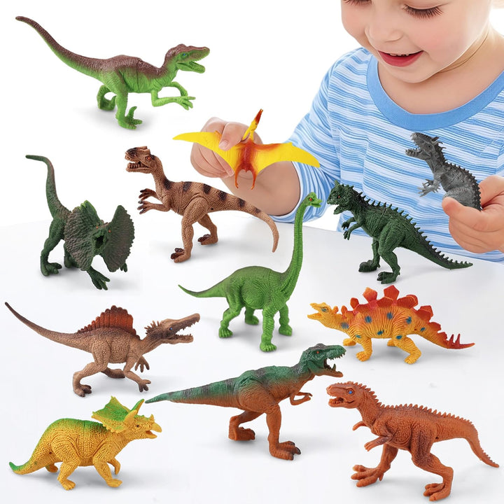 12Pcs Dinosaur Toy Set Realistic Mini Dinosaur Figurines