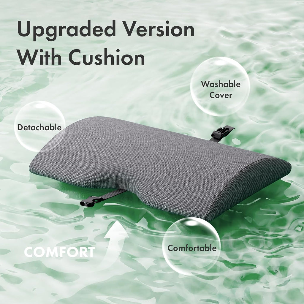 Lámpara Reposapiés de bambú para debajo del escritorio con cojín 3 en 1, reposapiés ergonómico reversible de madera para debajo del escritorio en el trabajo, taburetes ajustables con funda lavable