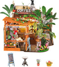 Rolife Kit de cafetería en miniatura de bricolaje para adultos-Leafree Café