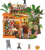Rolife Kit de cafetería en miniatura de bricolaje para adultos-Leafree Café
