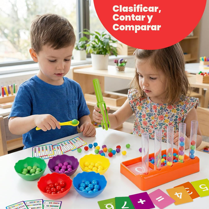 Aizweb Juguetes de conteo y clasificación de colores para niños peq...