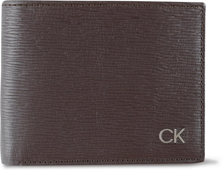 Calvin Klein Billetera plegable minimalista de piel RFID para hombr...