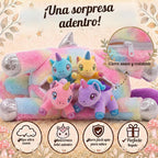 gnomantic Animales de peluche de unicornio con bebés en el interior