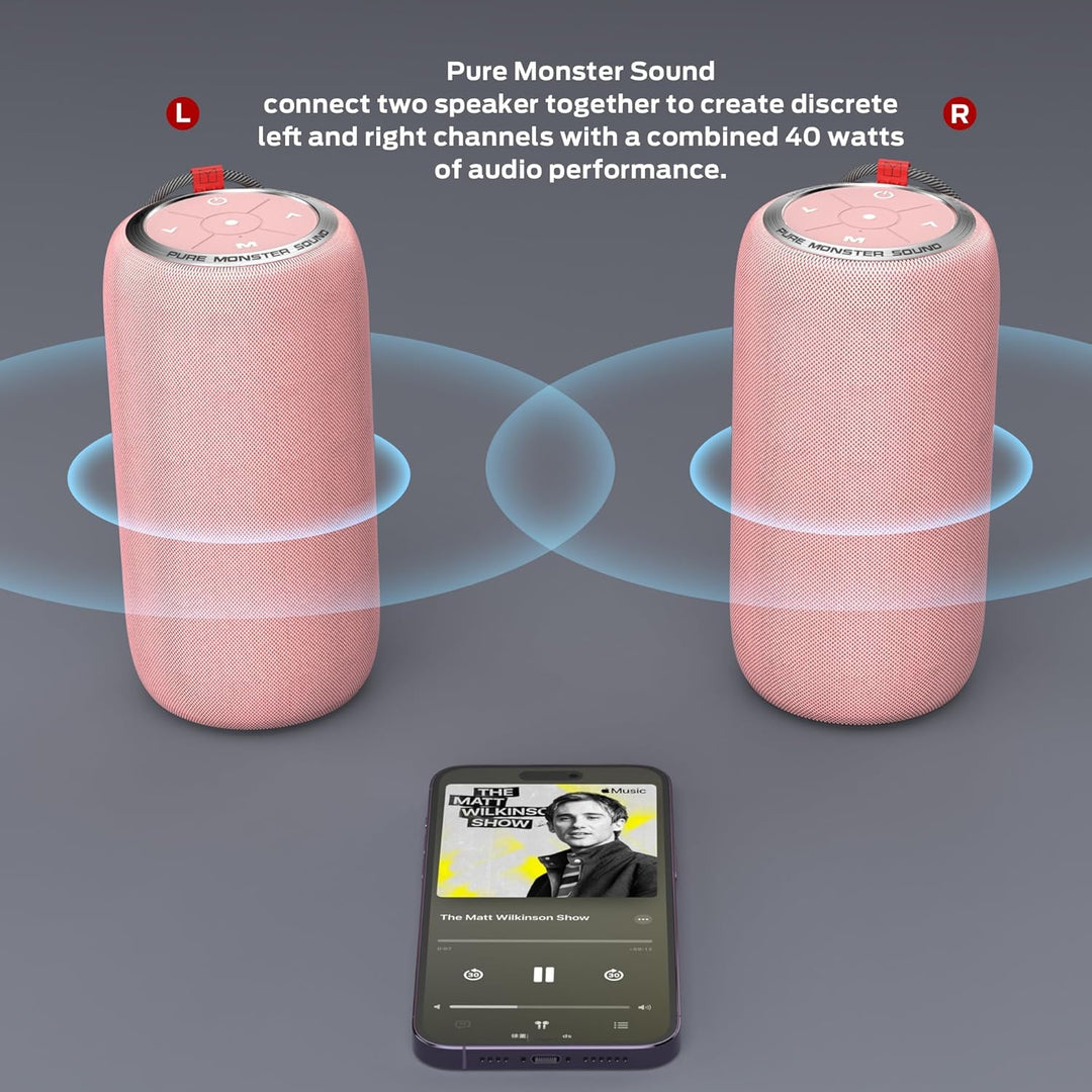 Monster S310 Altavoz Bluetooth actualizado, altavoz portátil de 30...