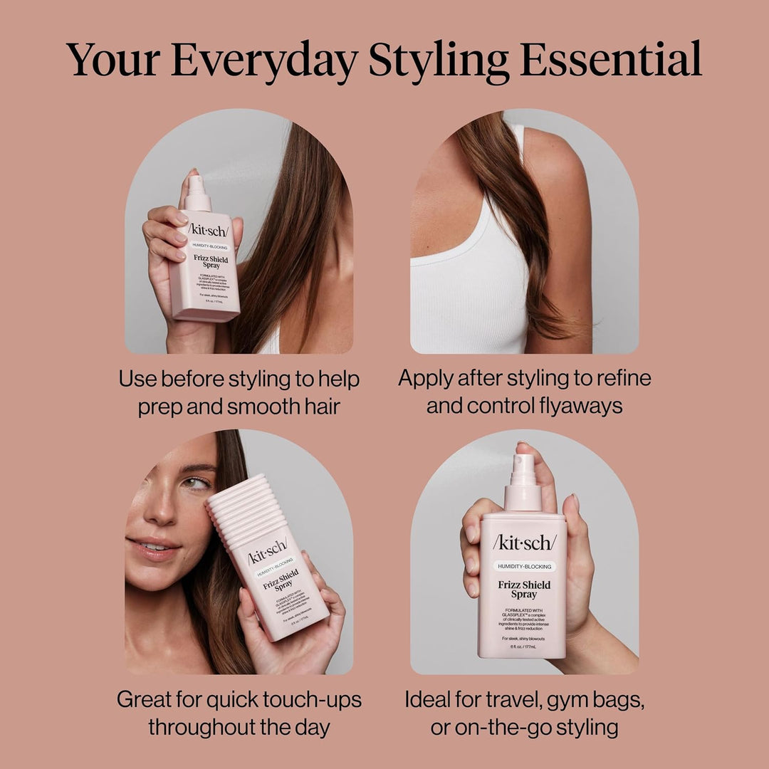 Kitsch Frizz Shield - Spray para el cabello con control de encrespa...
