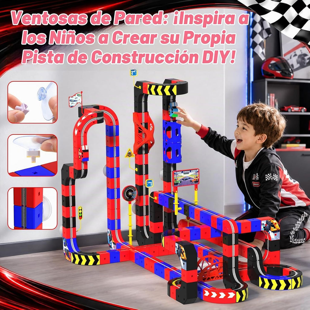 Juego de tren eléctrico para niños, 102 piezas de juguetes de tren de