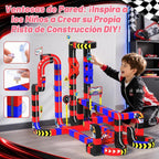 Juego de tren eléctrico para niños, 102 piezas de juguetes de tren de