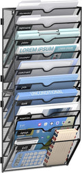 Organizador de archivos de pared de 10 niveles, soporte de correo